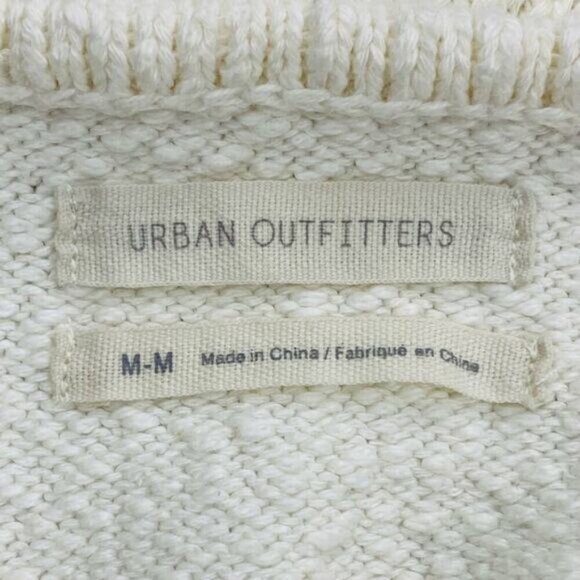URBAN OUTFITTERS Molly One-shoulder Ruffle Cropped Top Sz Medium Ivory - Picture 4 of 5